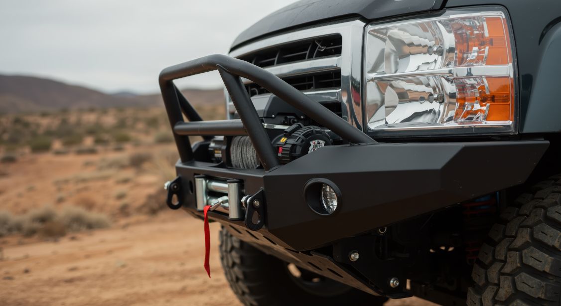 Offroad bumper powder coated textured black